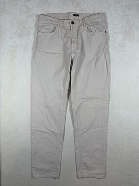 Massimo Dutti 32W 29L classic Lightweight Men's Cotton Chinos in Light Beige